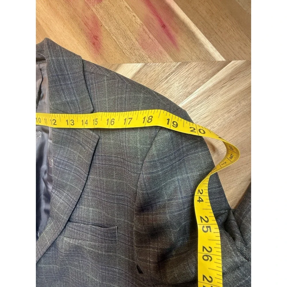 Lauren Ralph Lauren Mens 44R Blazer Jacket Drk Green Plaid Money‎ Preppy Dressy